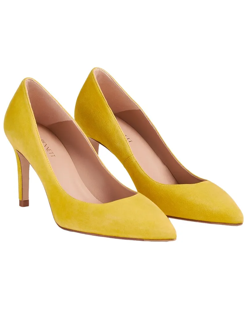 L.K.Bennett  Floret Suede Closed Courts Yellow