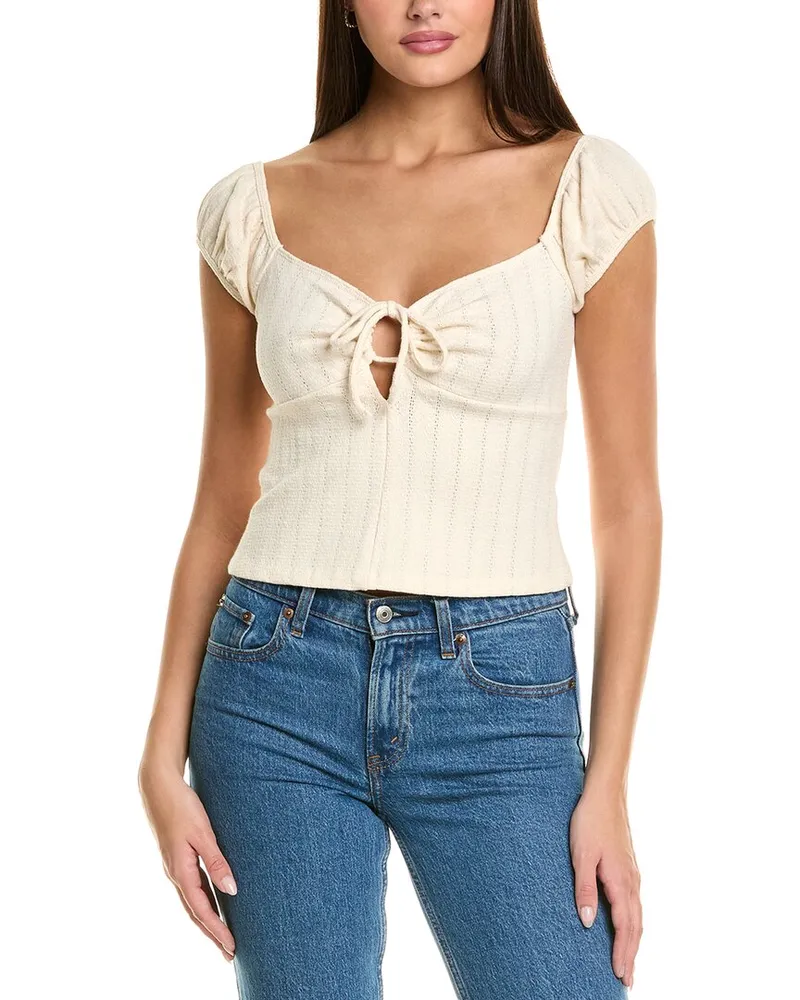 Billabong Everything Rosy Knit Top Beige