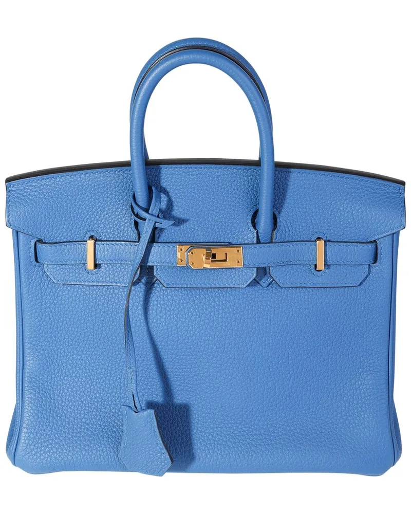 Hermès Blue Clémence Birkin 25 GHW (Authentic Pre-Loved Nocolor