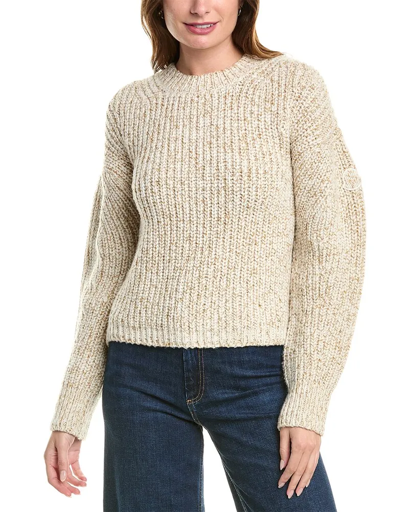 Moncler Wool-Blend Sweater Beige