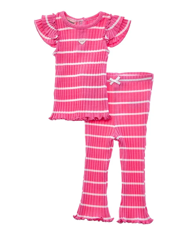 Juicy Couture 2pc Top & Pant Set Pink