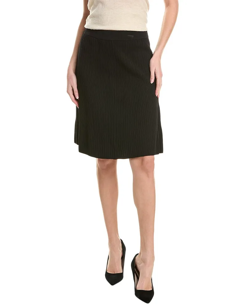 Anne Klein Directional Rib Skirt Black