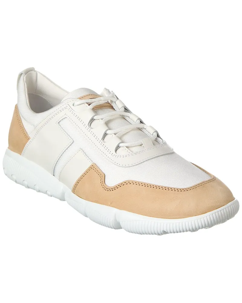 TOD'S TOD’s Leather & Canvas Sneaker Brown