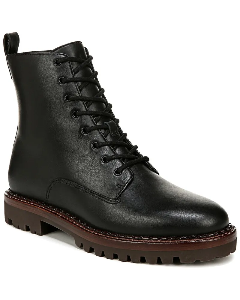 Vince Cabria Leather Lug Boot Black