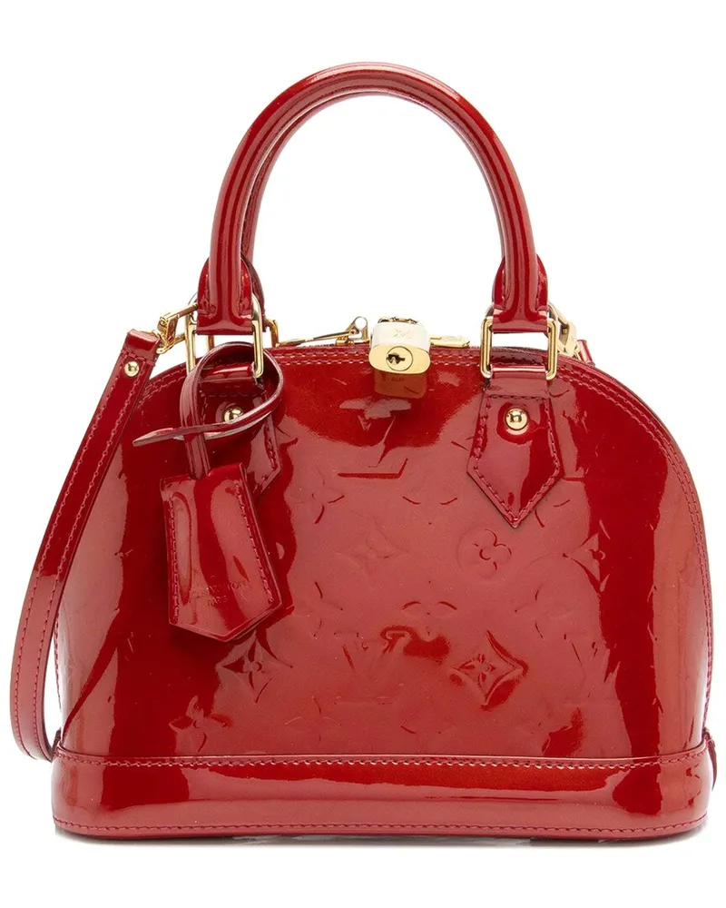 Louis Vuitton Red Monogram Vernis Alma BB (Authentic Pre-Loved Nocolor