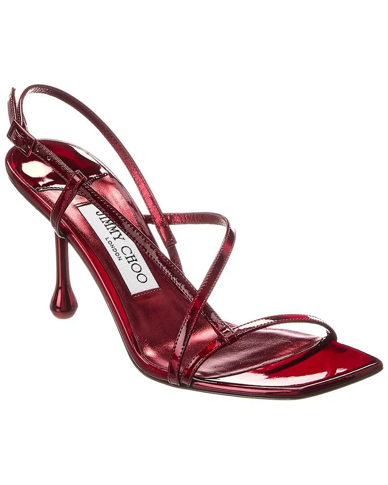 Jimmy Choo Etana 80 Leather Sandal Red