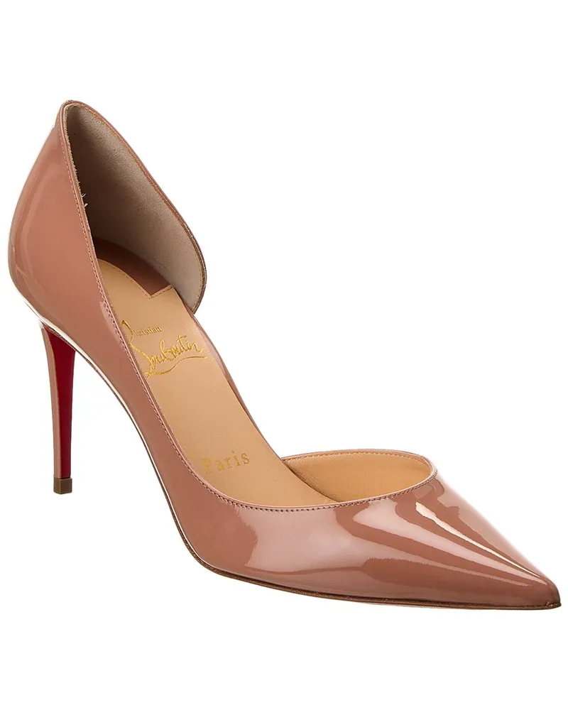 Christian Louboutin Iriza 85 Patent Pump Beige