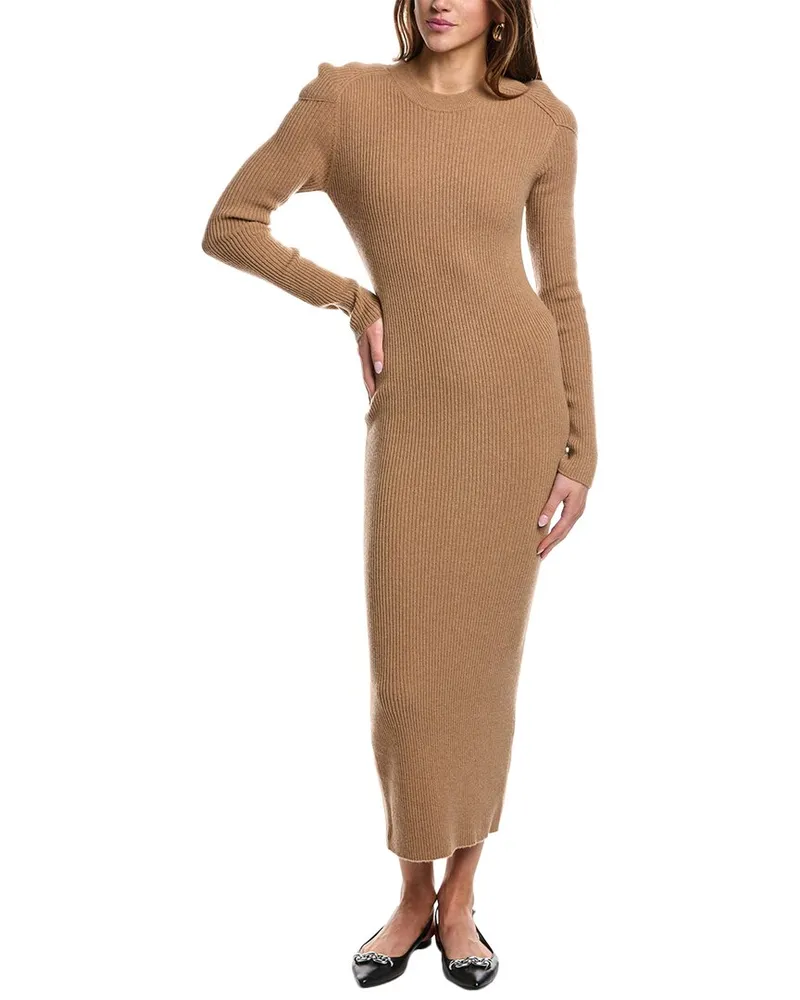 IRO Liette Cashmere Sweaterdress Brown
