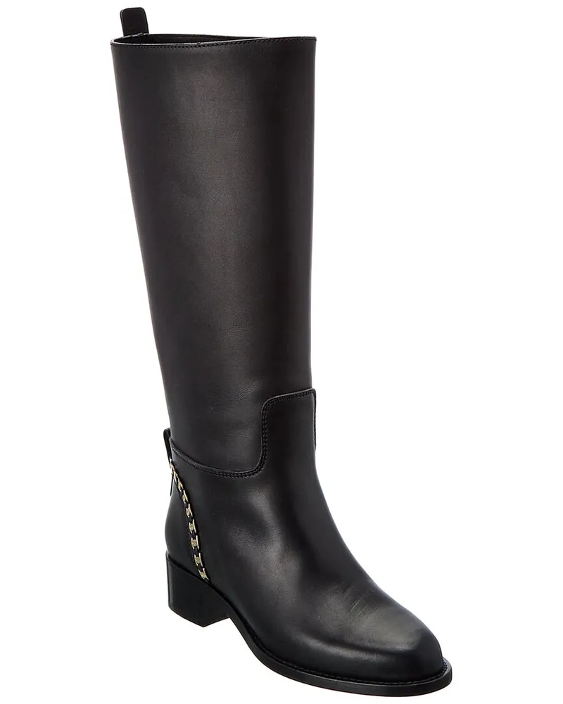 Ferragamo Tawnie Leather Boot Black