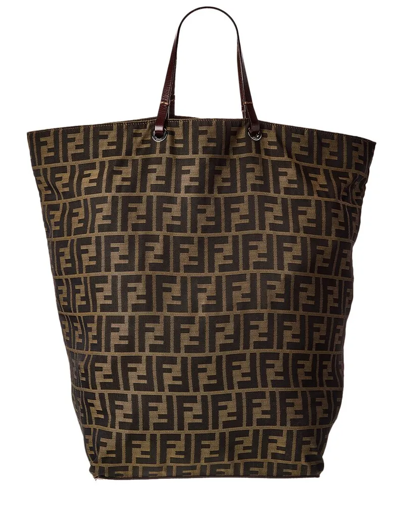Fendi Brown Monogram Canvas Mamma (Authentic Pre-Loved Nocolor