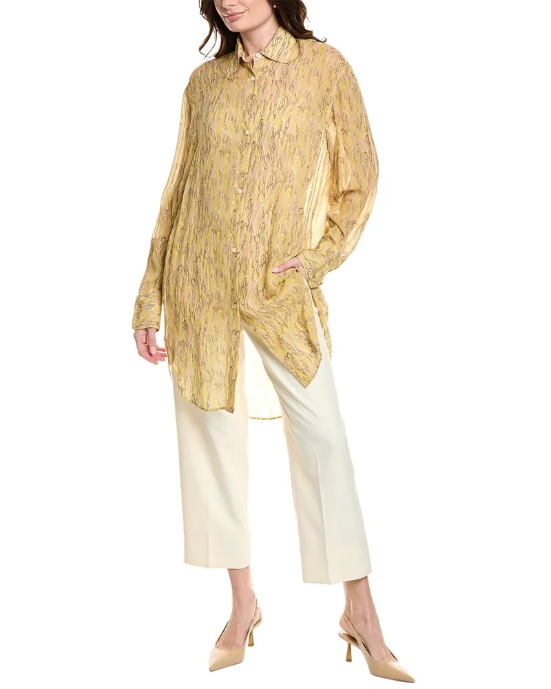 HUGO BOSS Bareid Shirtdress Yellow