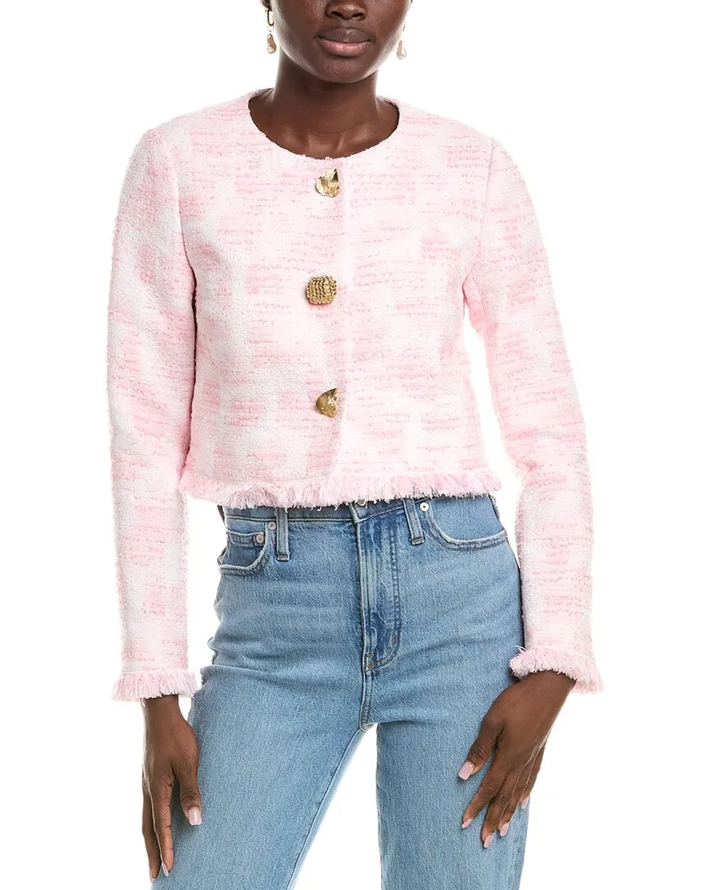 Oscar de la Renta Silk-Lined Jacket White
