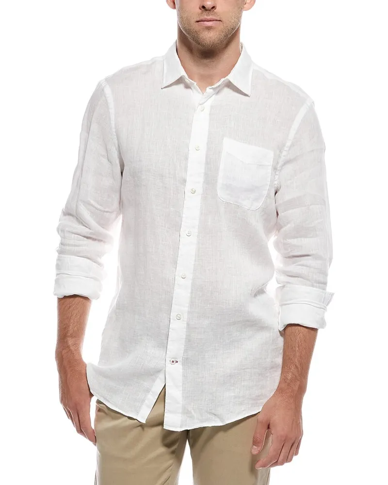 Faherty Linen Laguna Shirt (Tall White