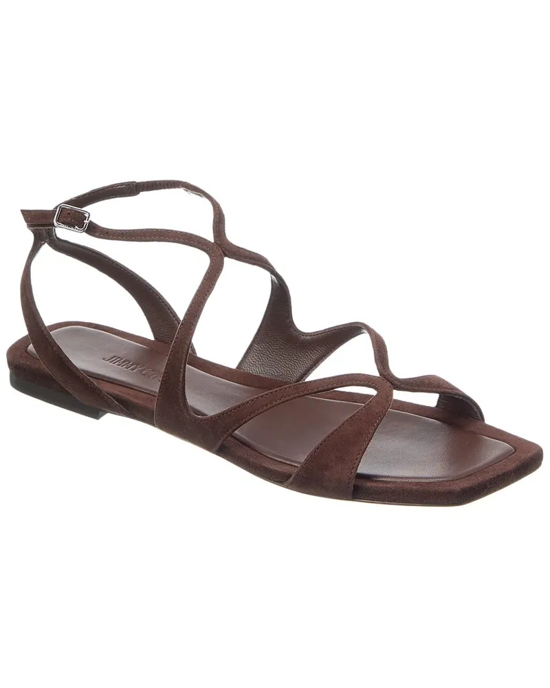 Jimmy Choo Ayla Suede Sandal Brown