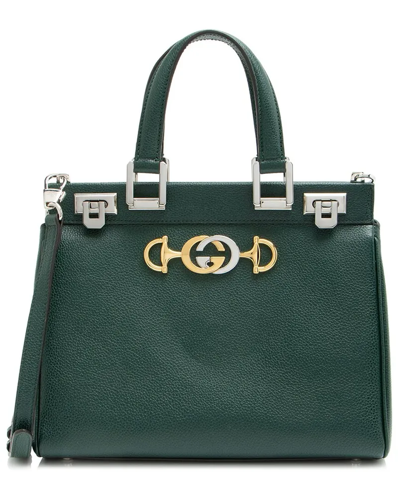 Gucci Green Calfskin Zumi Small Tote (Authentic Pre-Loved Nocolor
