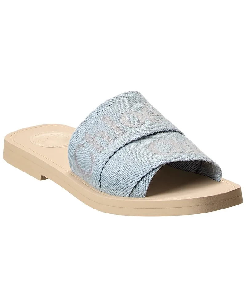 Chloé Woody Logo Canvas Slide Nocolor