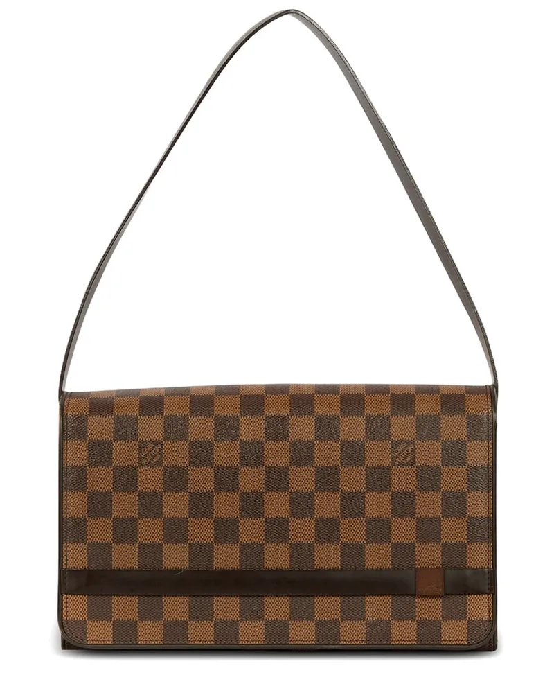 Louis Vuitton Brown Damier Ebene Coated Canvas Tribeca Long (Authentic Pre-Loved Nocolor