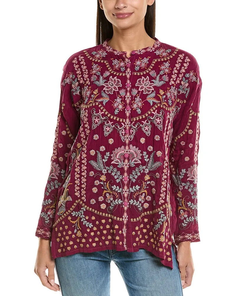 Johnny Was Slim Audrey Tunic Purple