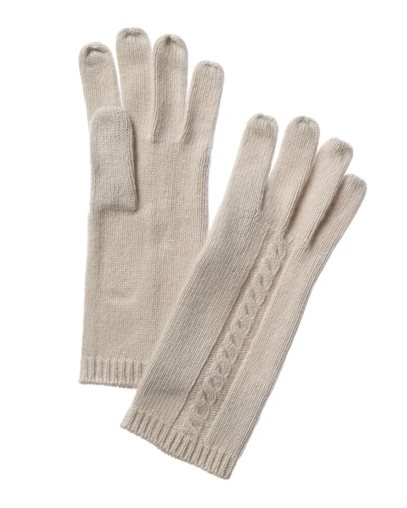 portolano  Women's Cashmere Yogi Ivory Gloves White