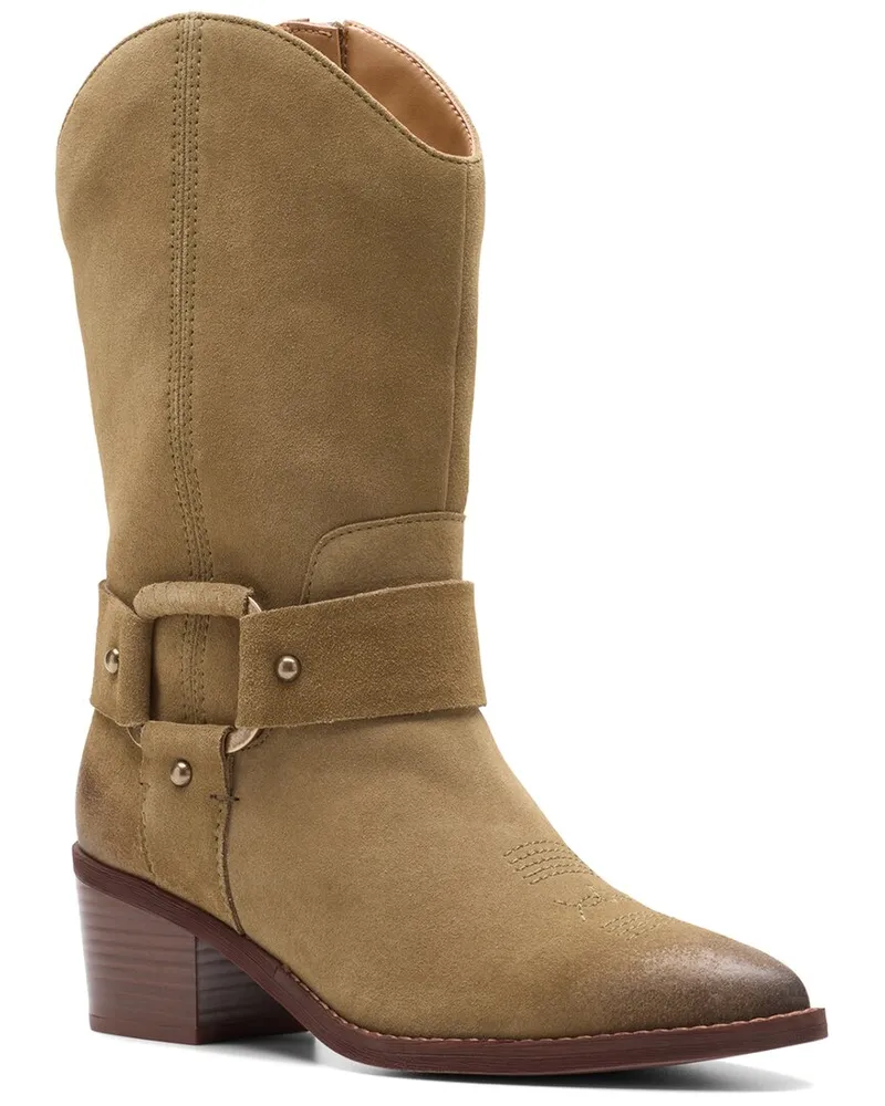 Clarks Morzine Rise Suede Cowboy Boot Nocolor