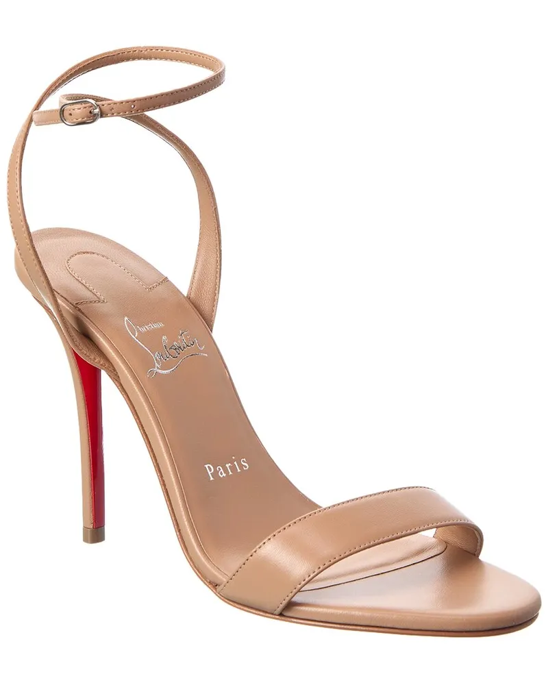 Christian Louboutin Miss Z 100 Leather Sandal Beige