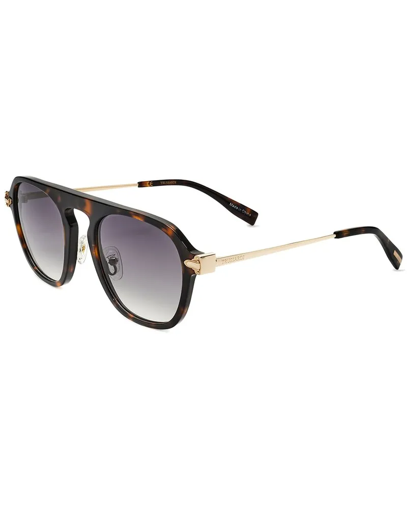 Trussardi Unisex STR402F 0745 52mm Sunglasses Brown