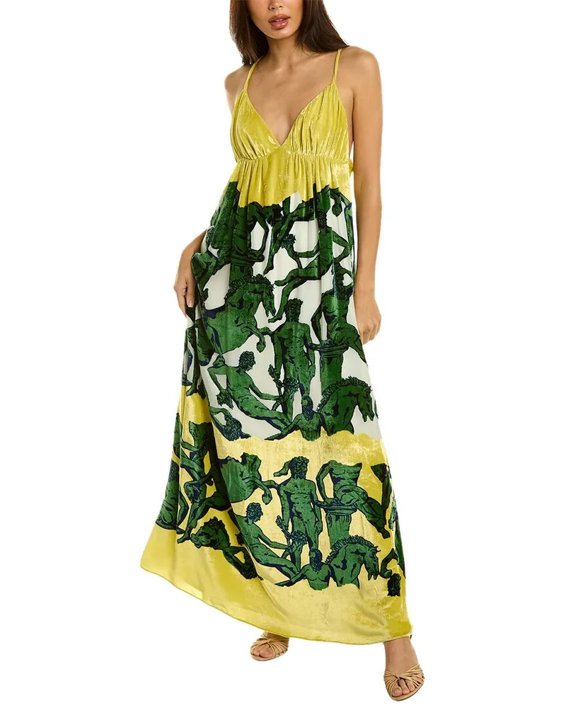 Ferragamo Sleeveless Silk-Blend Maxi Dress Nocolor