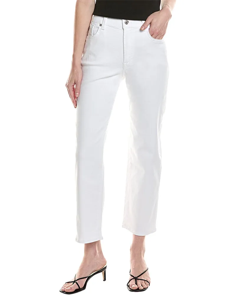 7 for all mankind The Modern Straight Casablanca Tailored Straight Leg Jean White