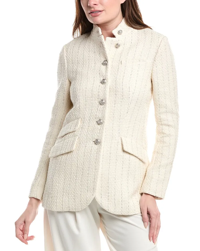 Rag & Bone Slade Tweed Blazer White