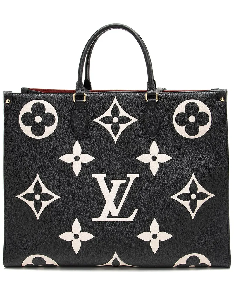 Louis Vuitton Beige, Black Empreinte Leather Onthego GM (Authentic Pre-Loved Nocolor