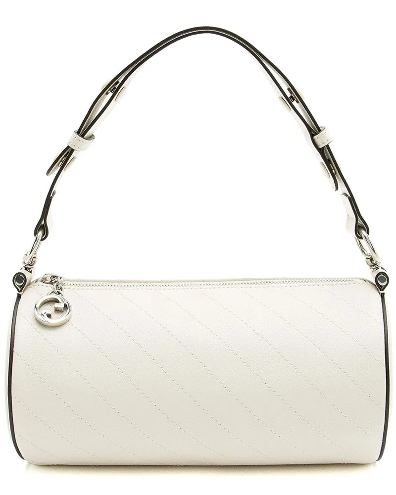 Gucci White Leather Blondie Small Barrel Bag (Authentic Pre-Loved Nocolor