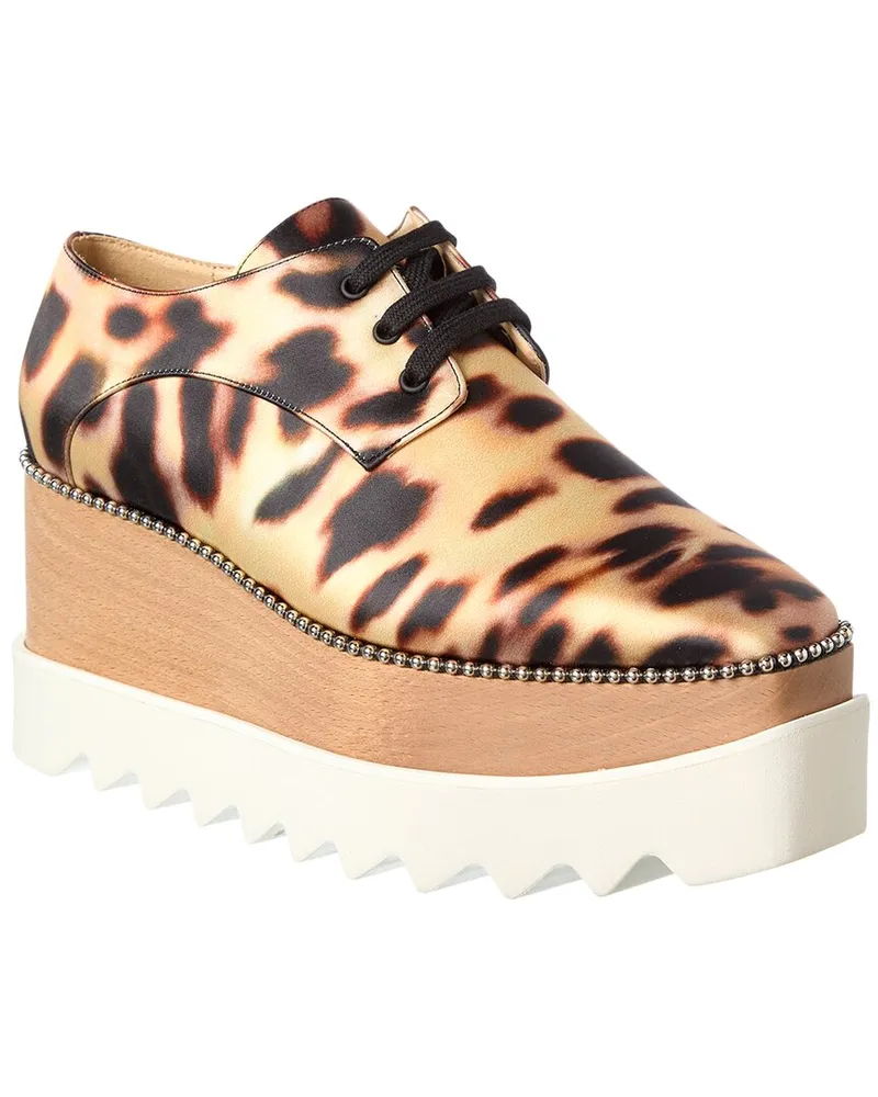 Stella McCartney Elyse Satin Platform Sneaker Brown