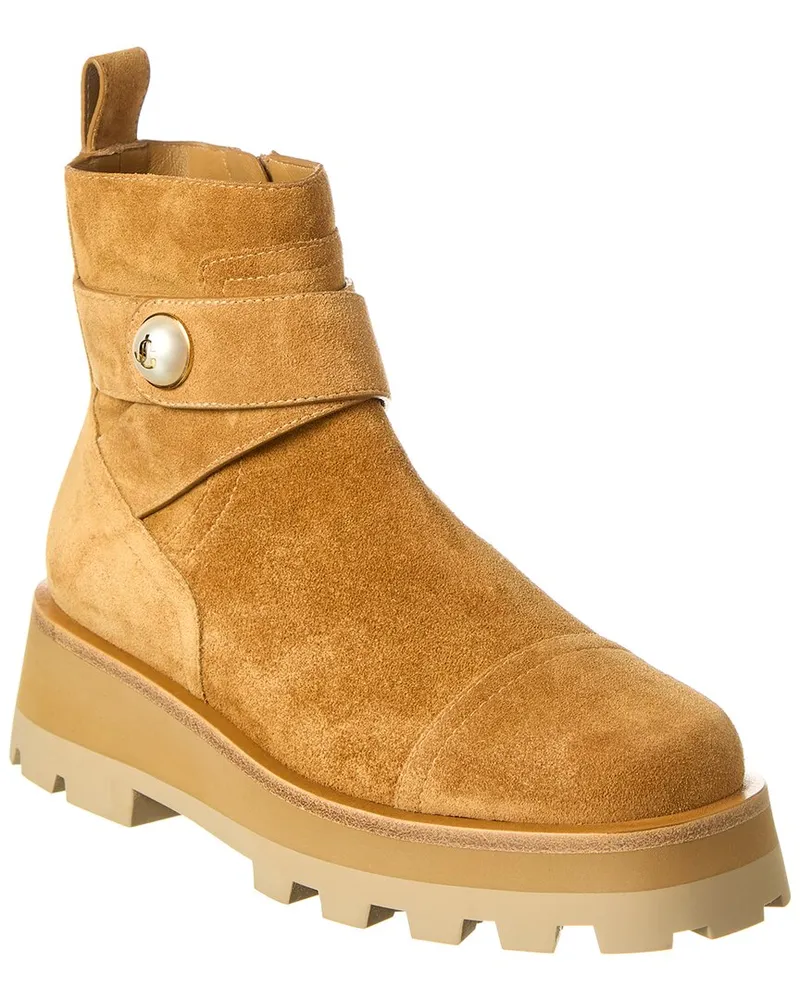 Jimmy Choo Meena Suede Boot Beige