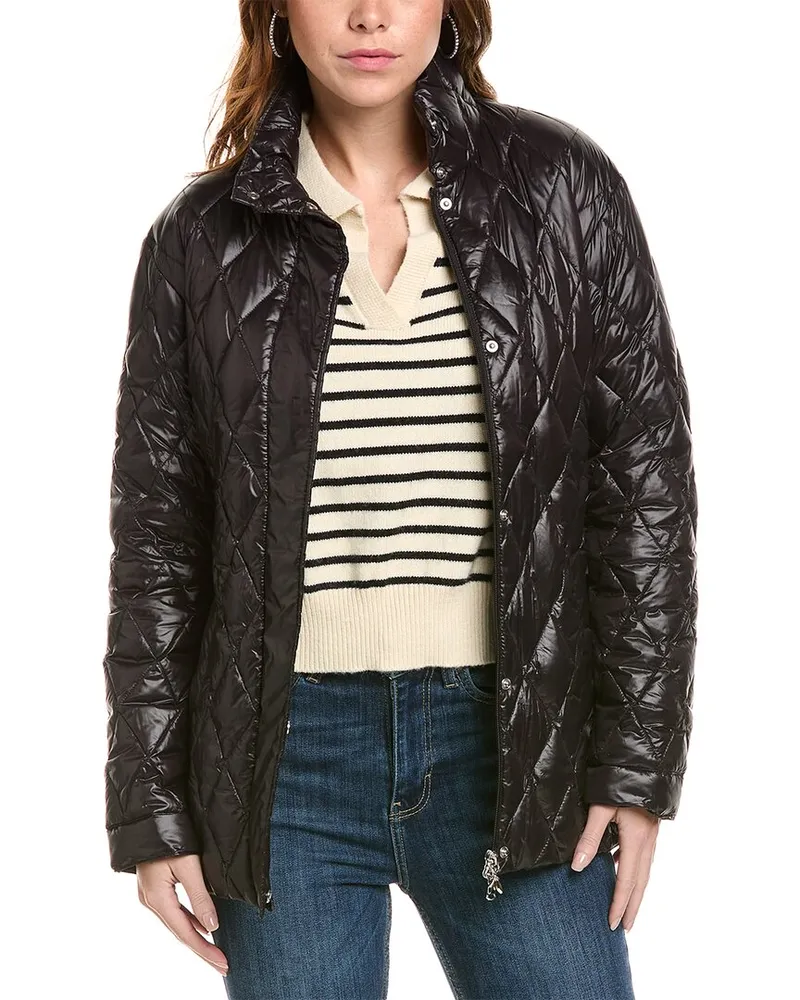 Patrizia Pepe Quilted Puffer Jacket Black