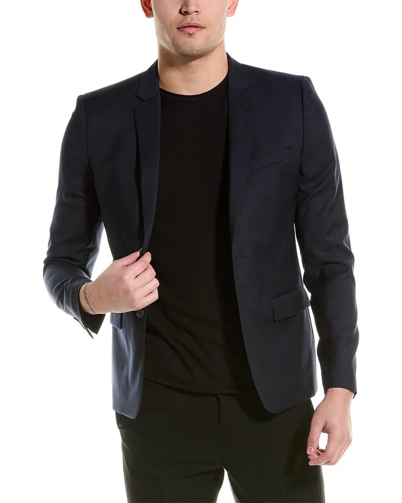 The Kooples Wool Suit Jacket Blue
