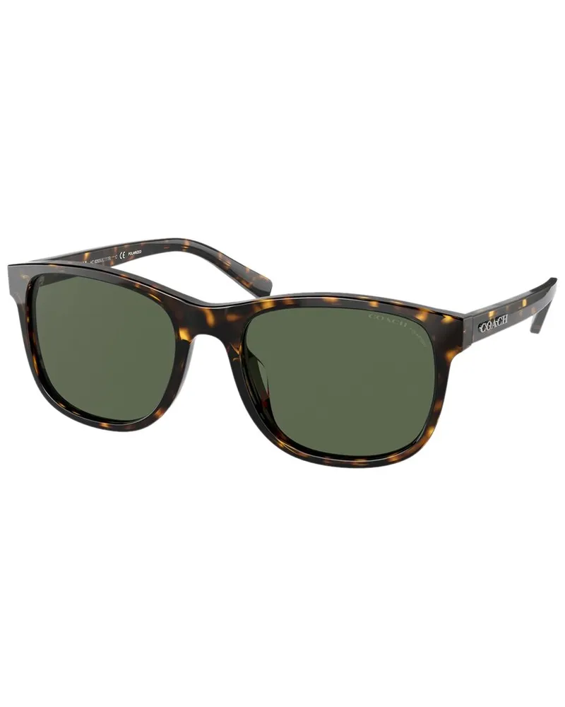 Coach Men's HC8283U 55mm Polarized Sunglasses Brown