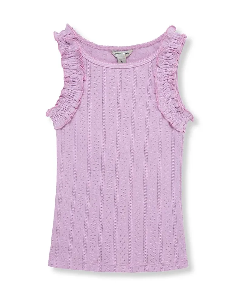 HABITUAL Ruched Sleeve Tank Top Nocolor
