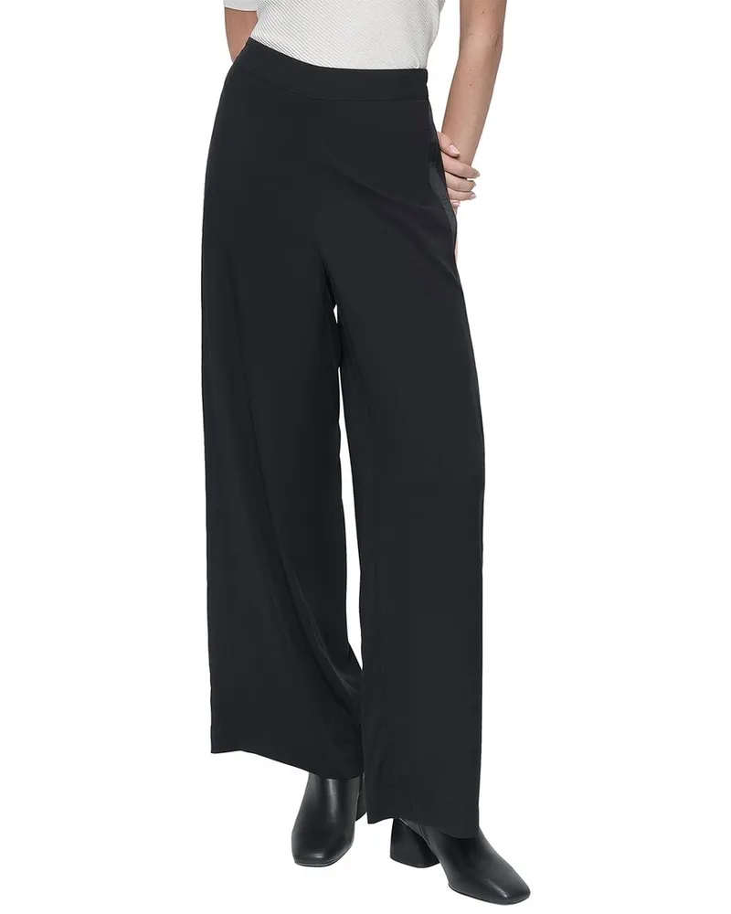 DKNY Pull-On Wide Leg Pant Black