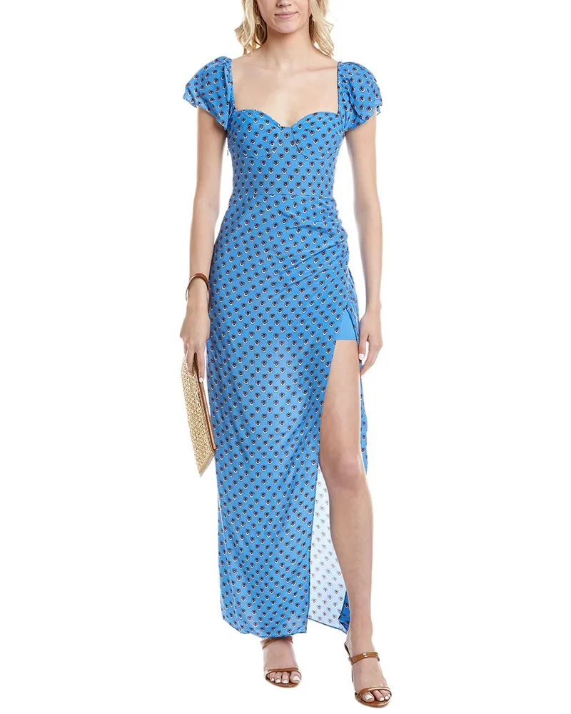 STAUD Avril Maxi Dress Blue