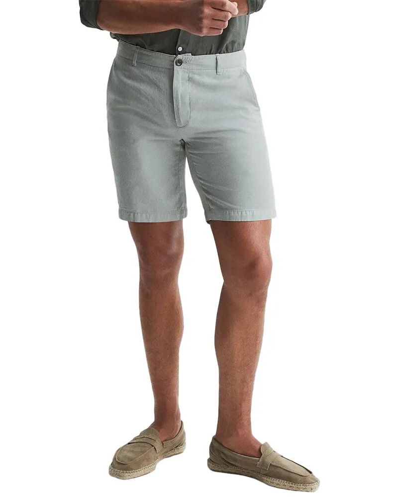 Reiss Ezra Linen-Blend Casual Short Green