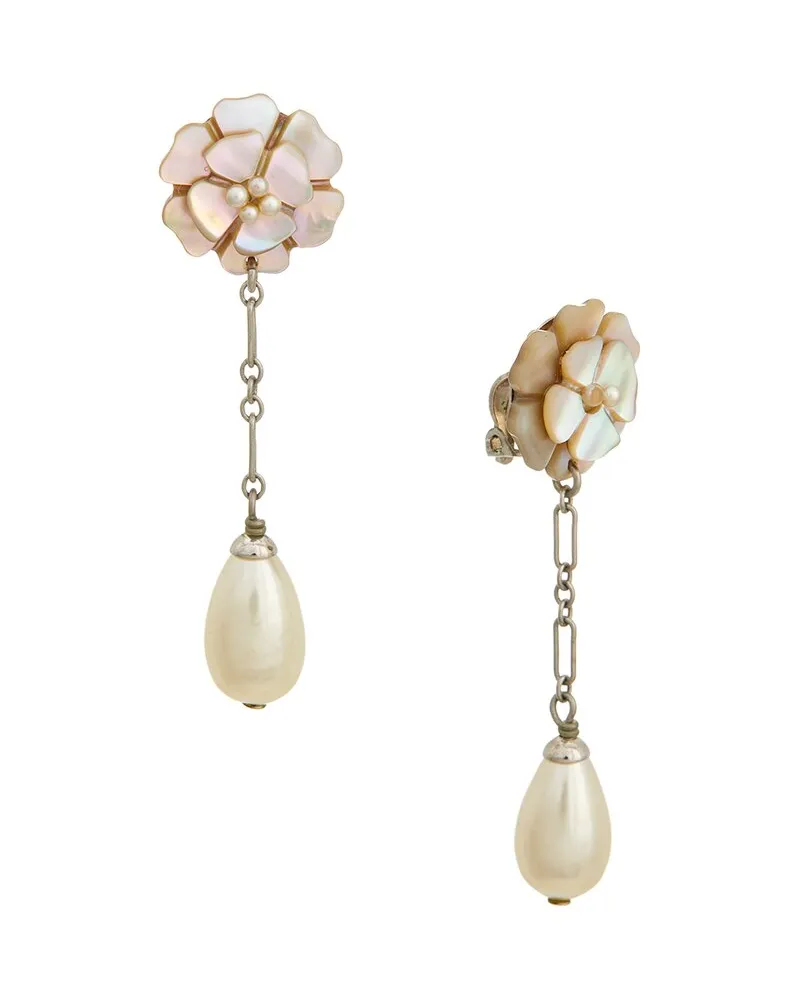 Chanel CC Pearl Earrings (Authentic Pre-Loved Nocolor