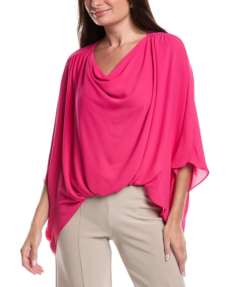 Joseph Ribkoff High-Low Cowl Neck Top Pink
