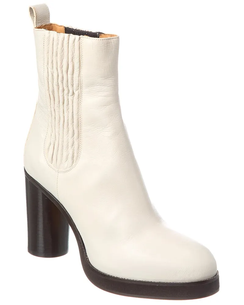 Isabel Marant Lilde Leather Boot White