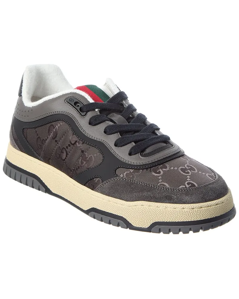 Gucci Re-Web GG Nylon & Suede Sneaker Grey