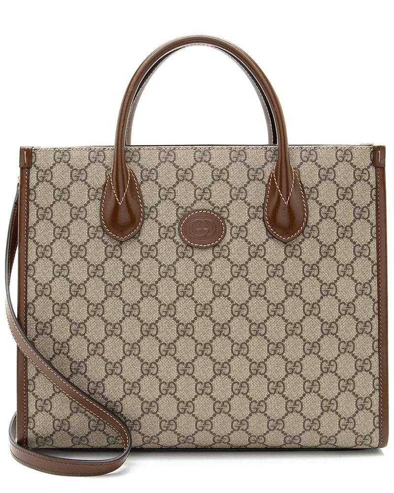 Gucci Brown GG Supreme Retro Small Tote (Authentic Pre-Loved Nocolor