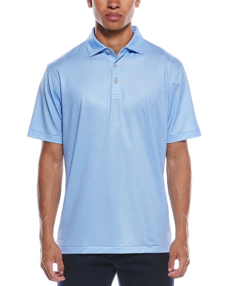Peter Millar Shake It Up Performance Jersey Polo Shirt Blue