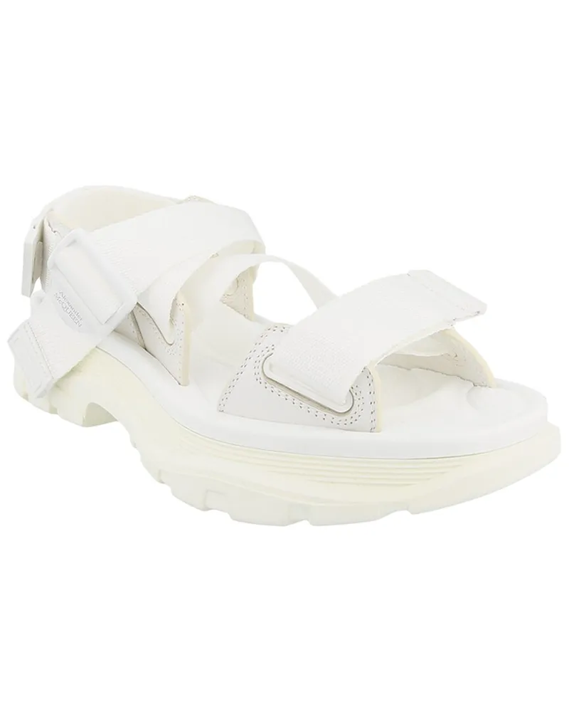 Alexander McQueen Tread Leather Sandal White