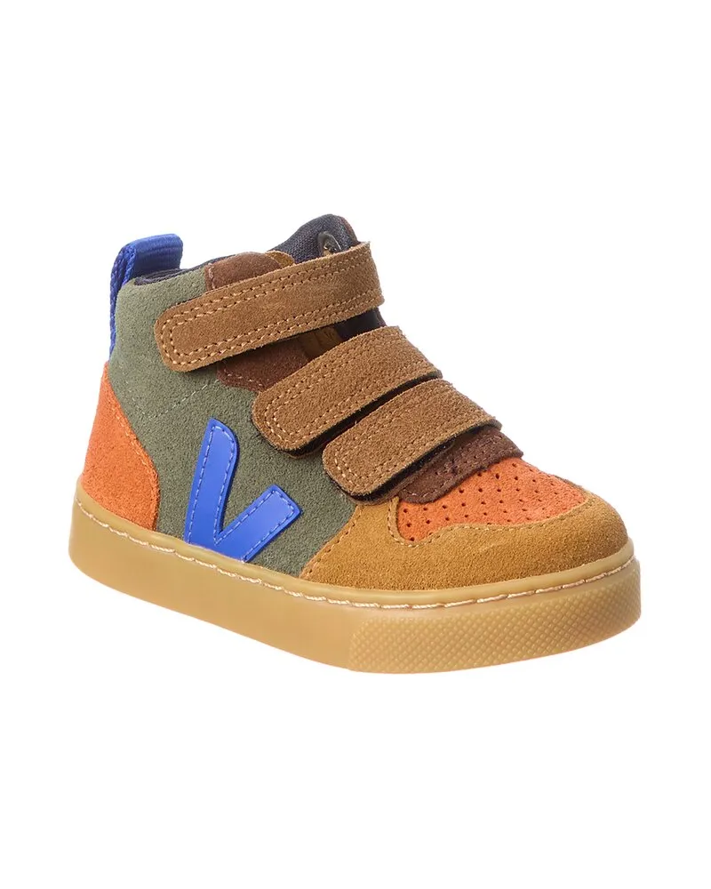VEJA Small V-10 Mid Suede Sneaker Blue