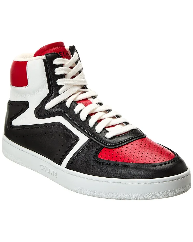 Celine Z Leather High-Top Sneaker Black