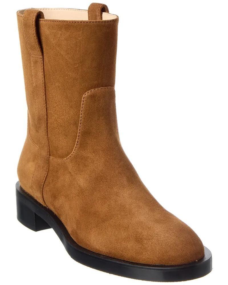 Stuart Weitzman Lenora Suede Bootie Brown